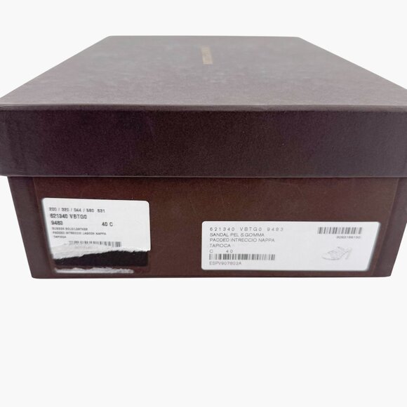 Bottega Veneta Curve Mule Sandals EU 40 US 10 Beige Woven Leather High Heel - Picture 13 of 13